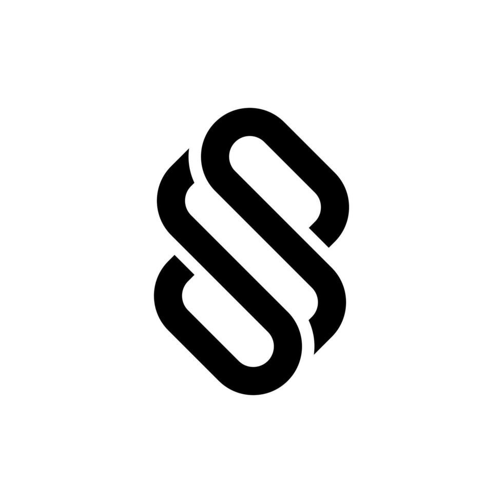 Minimalist Geometric Letter S Monogram Logo Design vector