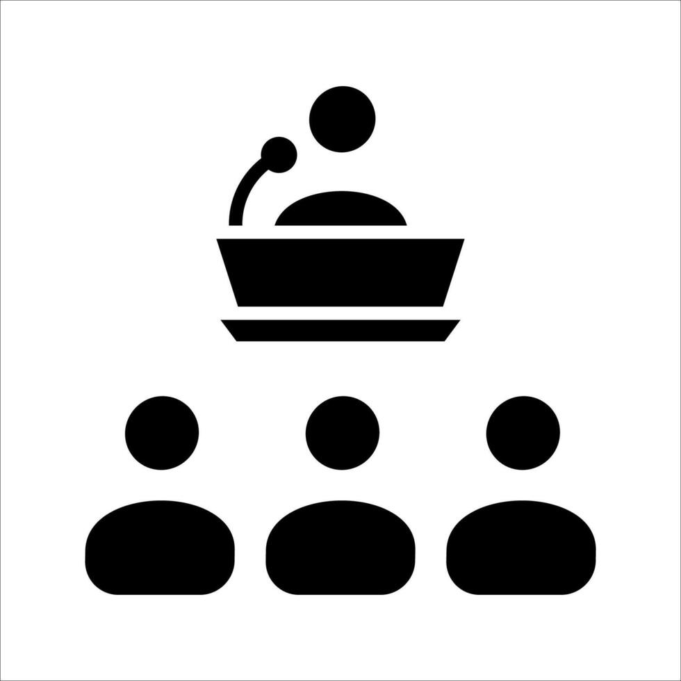 Conference Icon.Symbol isolated white background. illustration. color editable. vector
