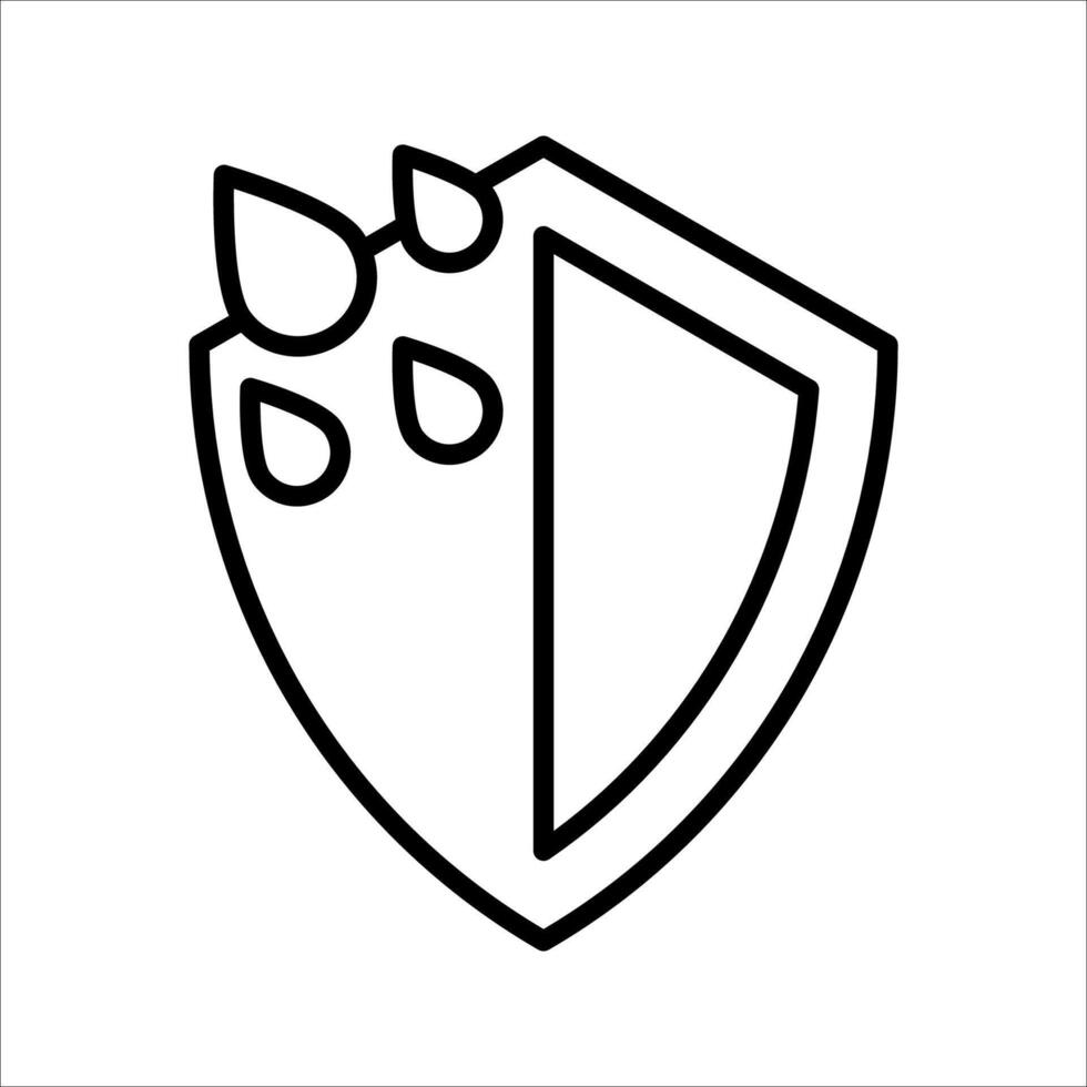 Waterproof Icon.Symbol isolated white background. illustration. color editable. vector