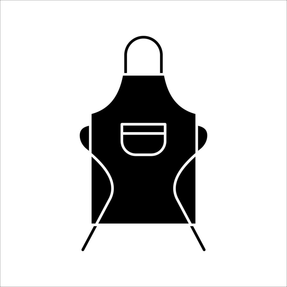 apron Icon . Symbol isolated white background. illustration. color editable. vector