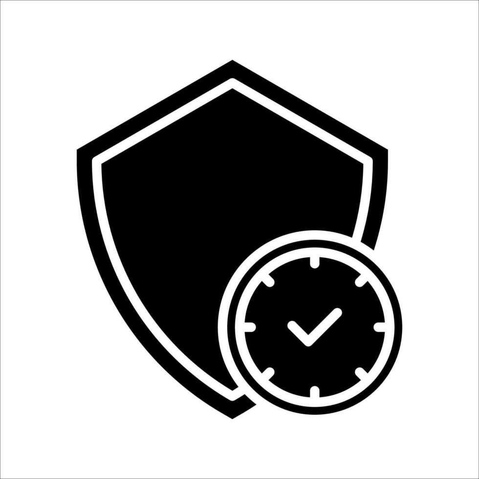 Long term protection Icon, Symbol isolated white background. illustration. color editable. vector