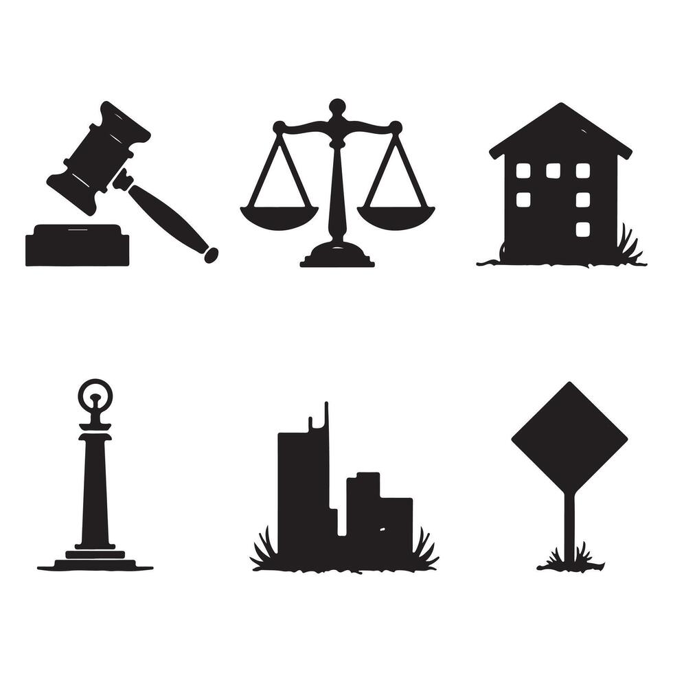 Law and Justice Icons vector
