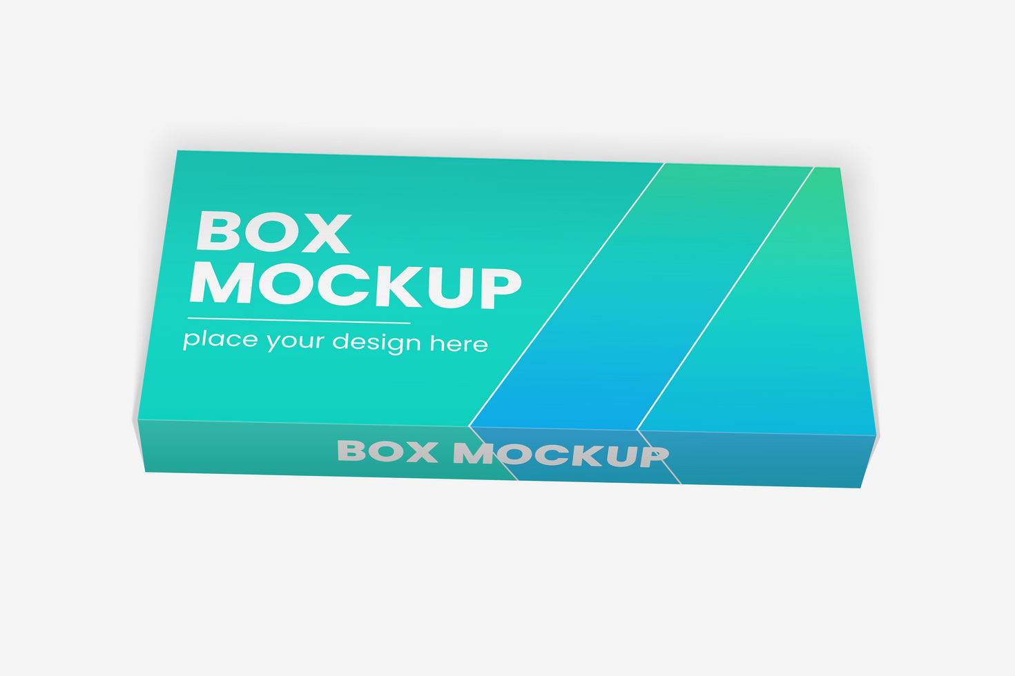 3d horizontal box mockup psd