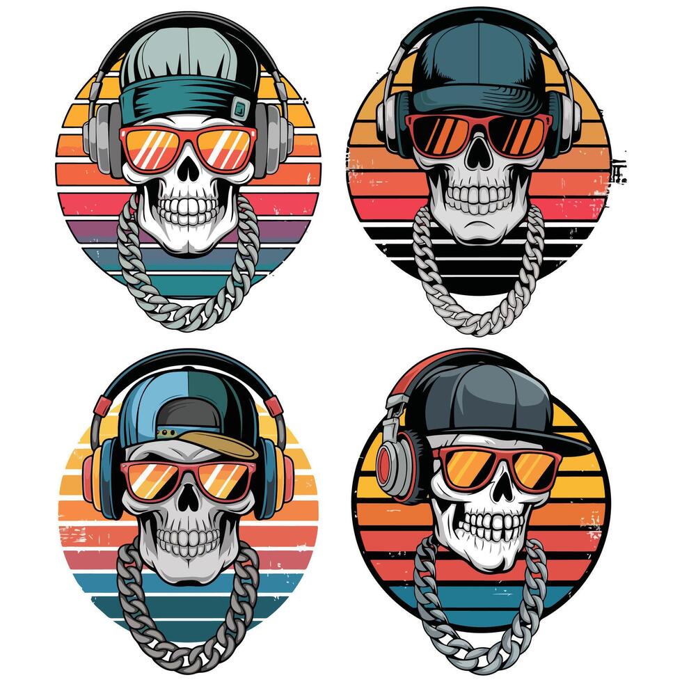 Cool skull based t-shirt design vector