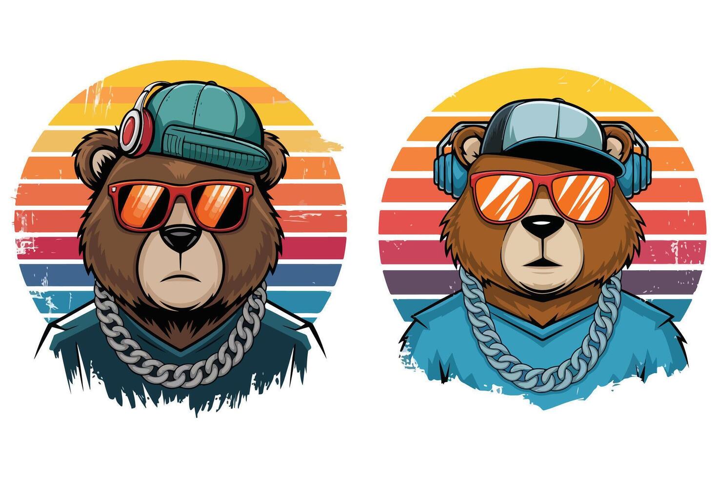 T-shirt design based on stylish bear vector