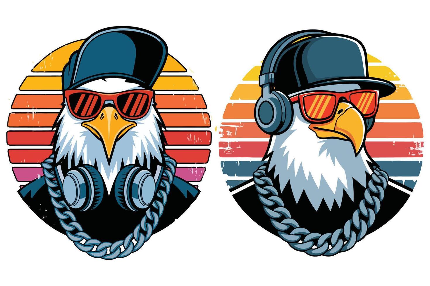 Cool eagle t-shirt design vector
