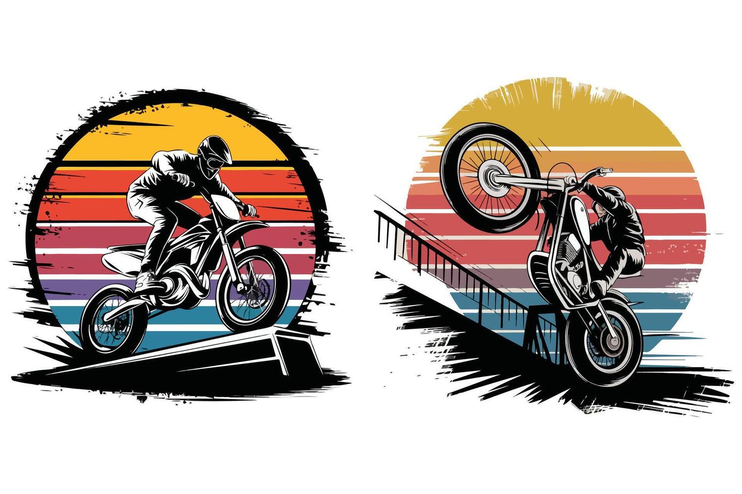 T-shirt design based on racing bike vector