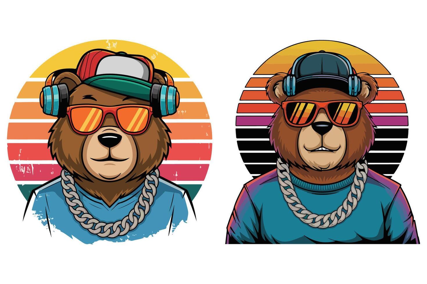 T-shirt design based on cool bear vector
