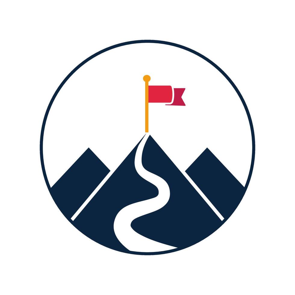 Goal icon flat design on white background. vector