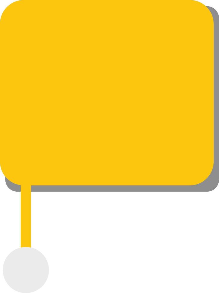 Minimalist Yellow Speech Bubble Icon vector