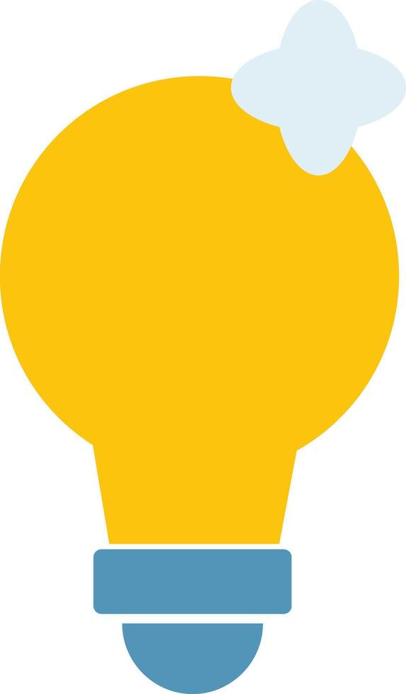 Flat Design Light Bulb Icon vector