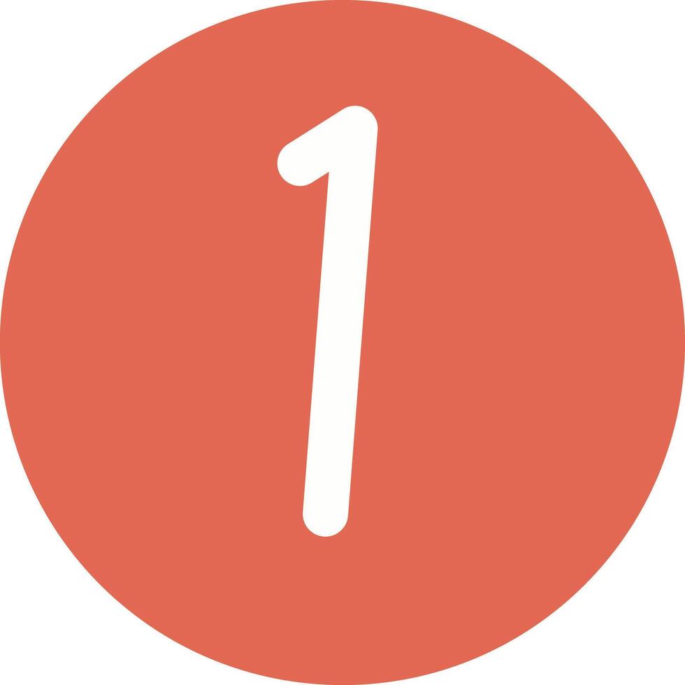 Number One in Circular Design vector