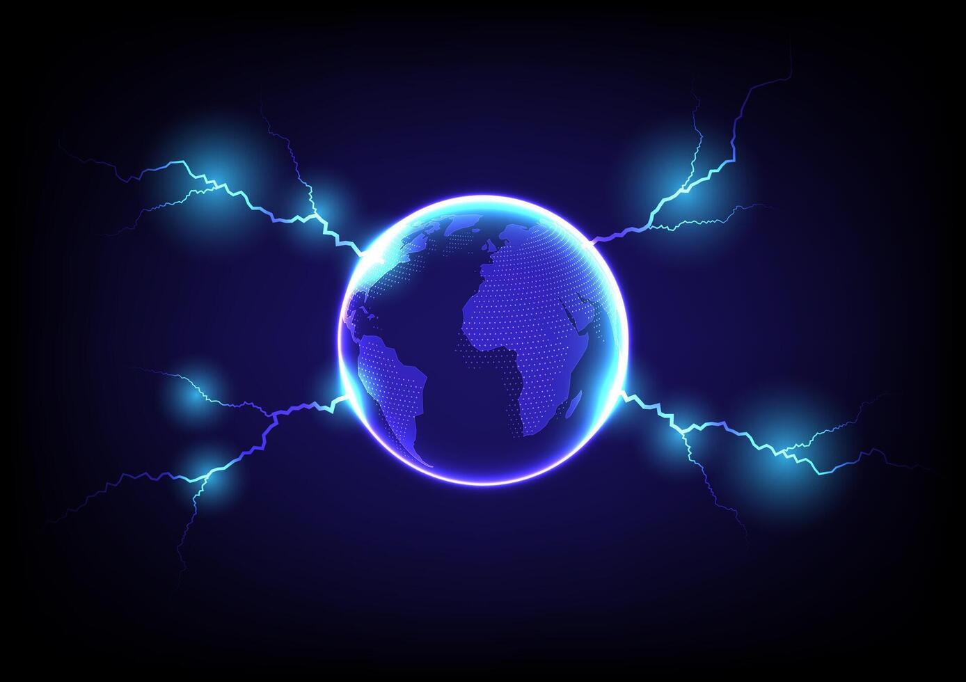 Abstract background with futuristic voltage lightning vector