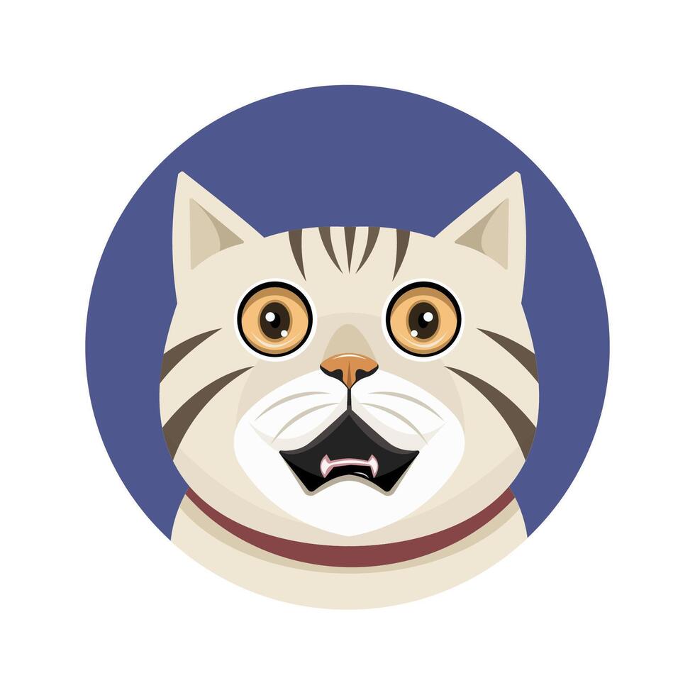 Cat head, Cute cats faces. Cat heads emoticons, kitten face expressions. pet appreciation concept vector