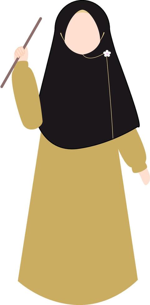 Muslim Teacher Teaching vector