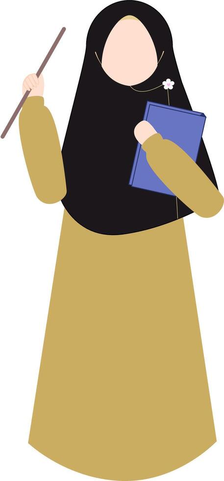 Illustration of a Muslim teacher vector