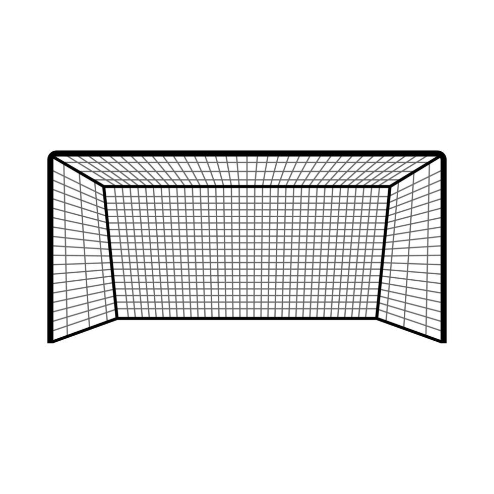 Football soccer goal icon on white background. vector