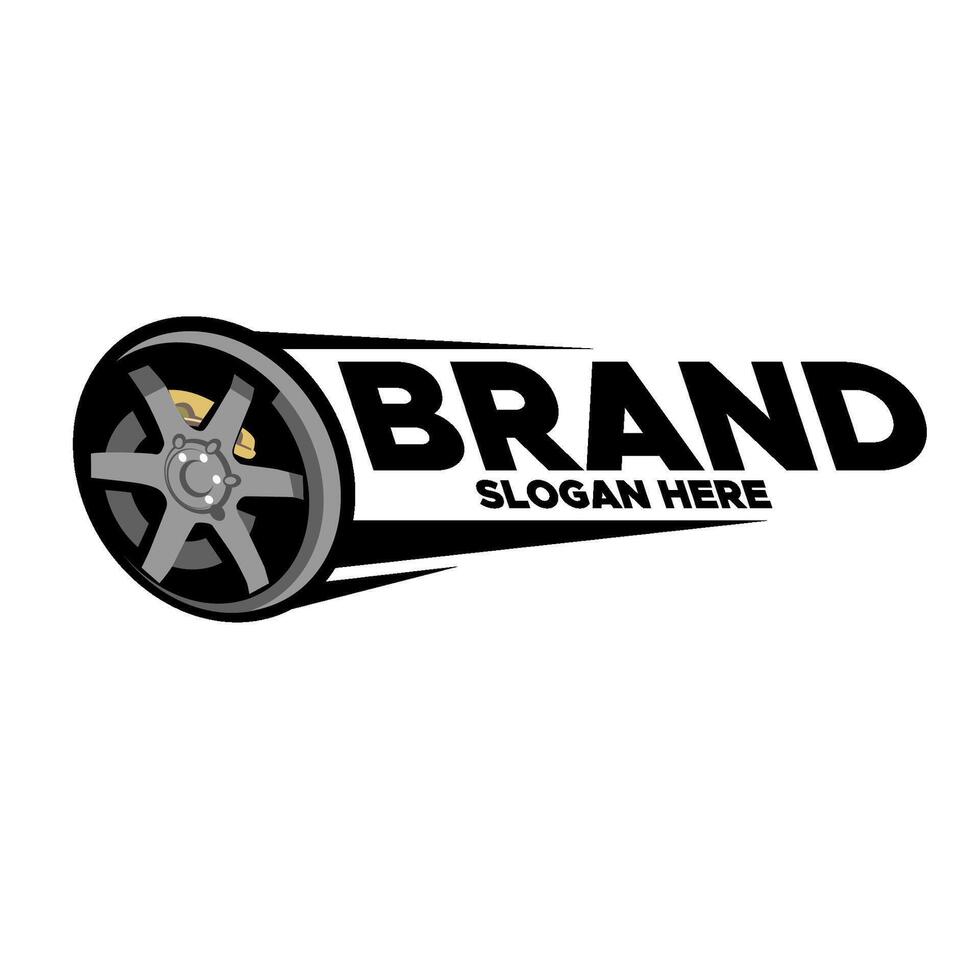 rim wheel automotive logo template vector