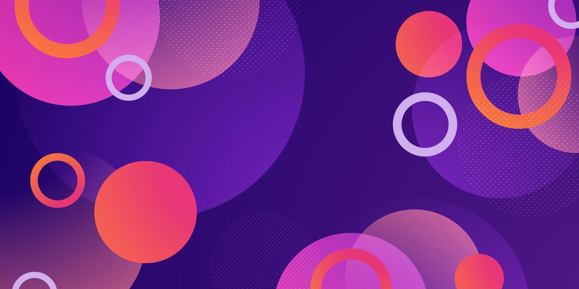 Abstract colorful purple and orange circle 3D pattern background. Modern and trendy concept pattern design. vector