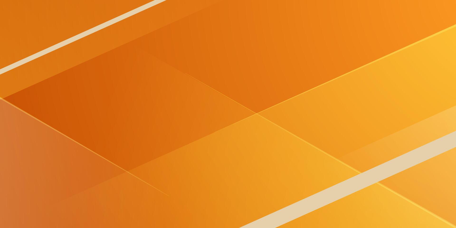 Abstract geometric orange 3D background. Simple papercut overlap pattern design with lights. vector