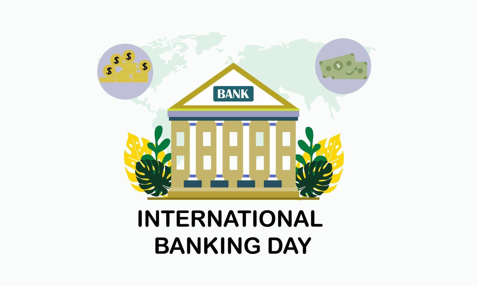 International Banking Day For Background Greeting vector