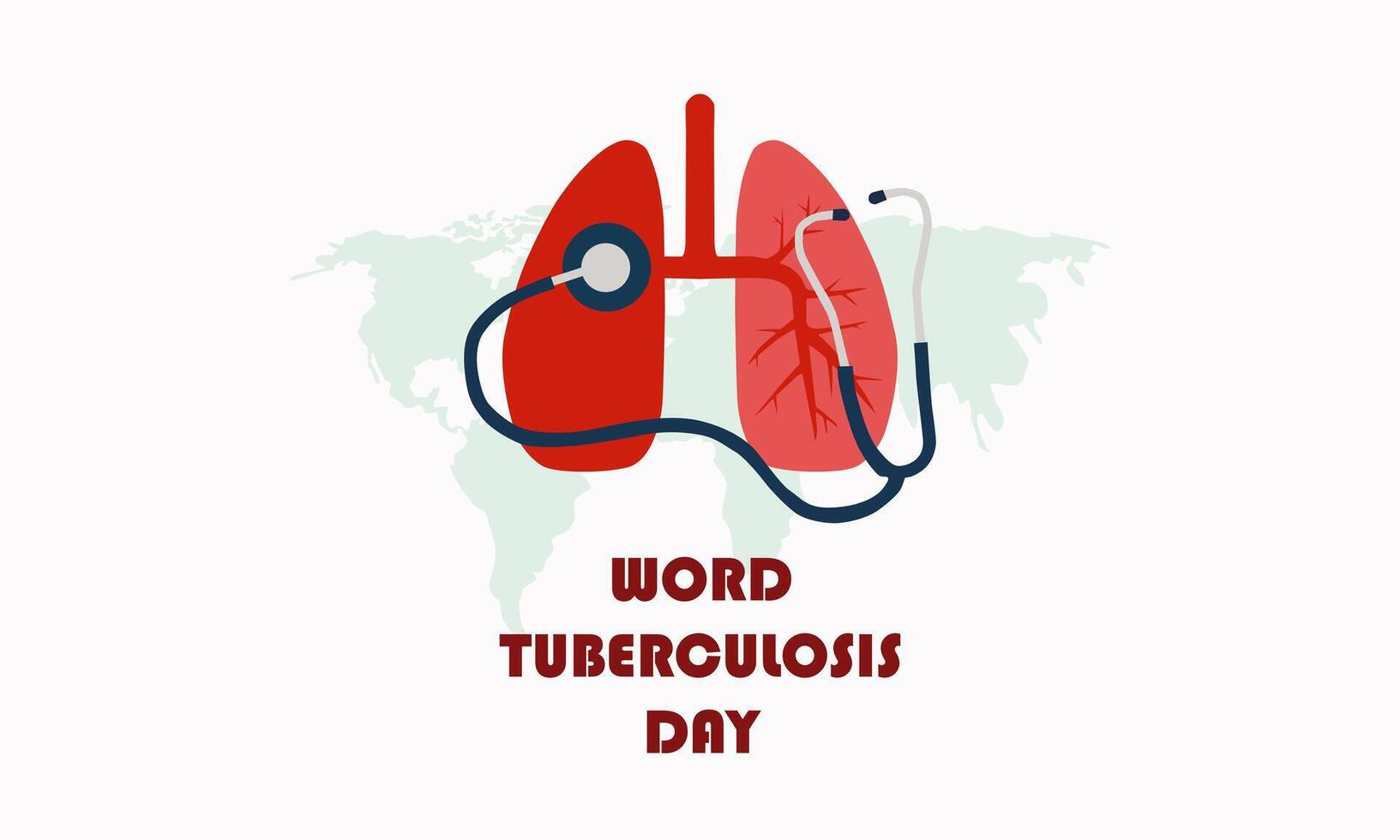 World Tuberculosis Day Lungs With Stetoskop vector