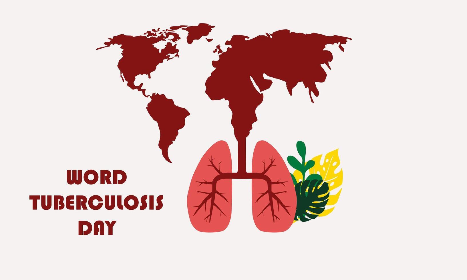 Illustration Lung To World Tuberculosis Day vector