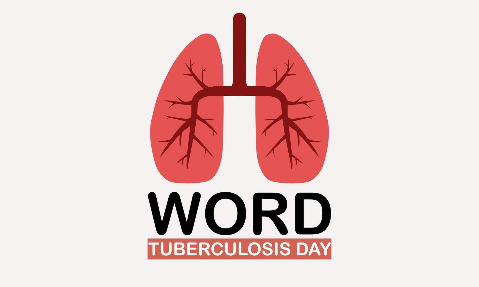 Illustration World Tuberculosis Day Lungs On White Background vector