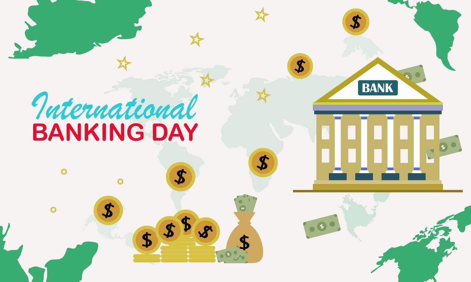 International Banking Day Template Design vector