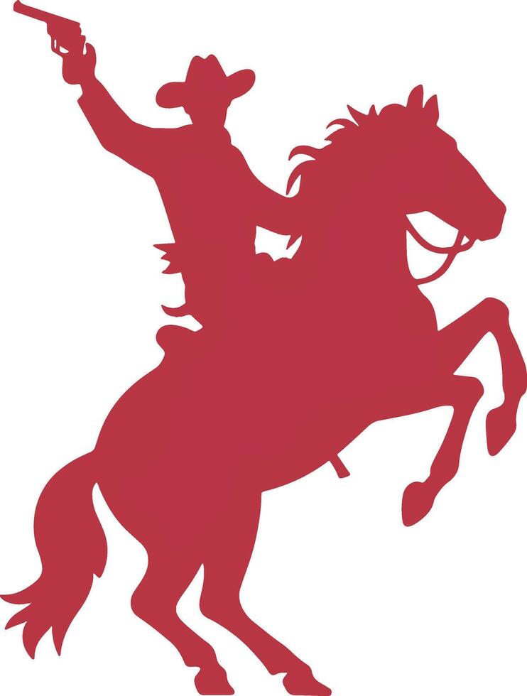 a horse rider with a gun in his hand design vector