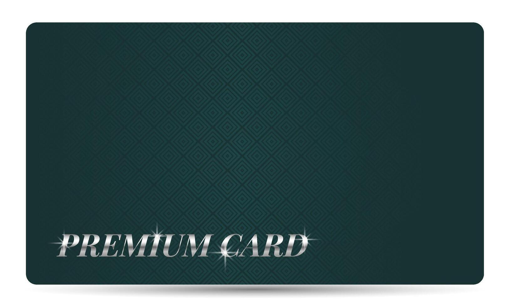 Premium card template. Silver, emerald green, transformative teal colors. illustration for hotel, airlines, membership, restaurant vector