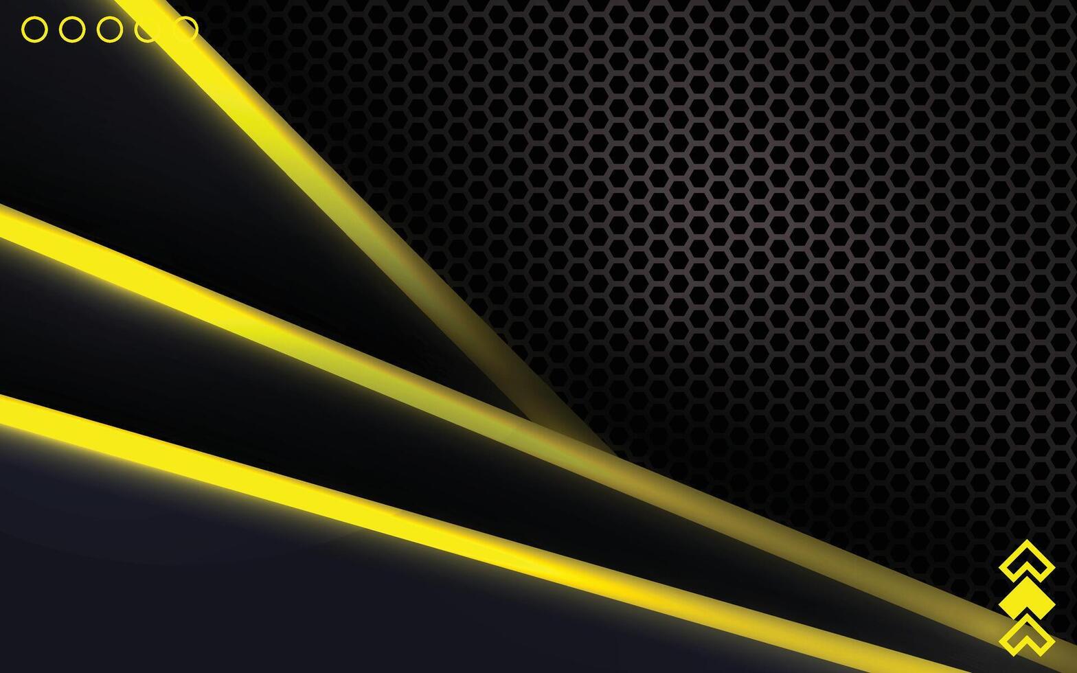 Hexagon pattern background with gold lines vector