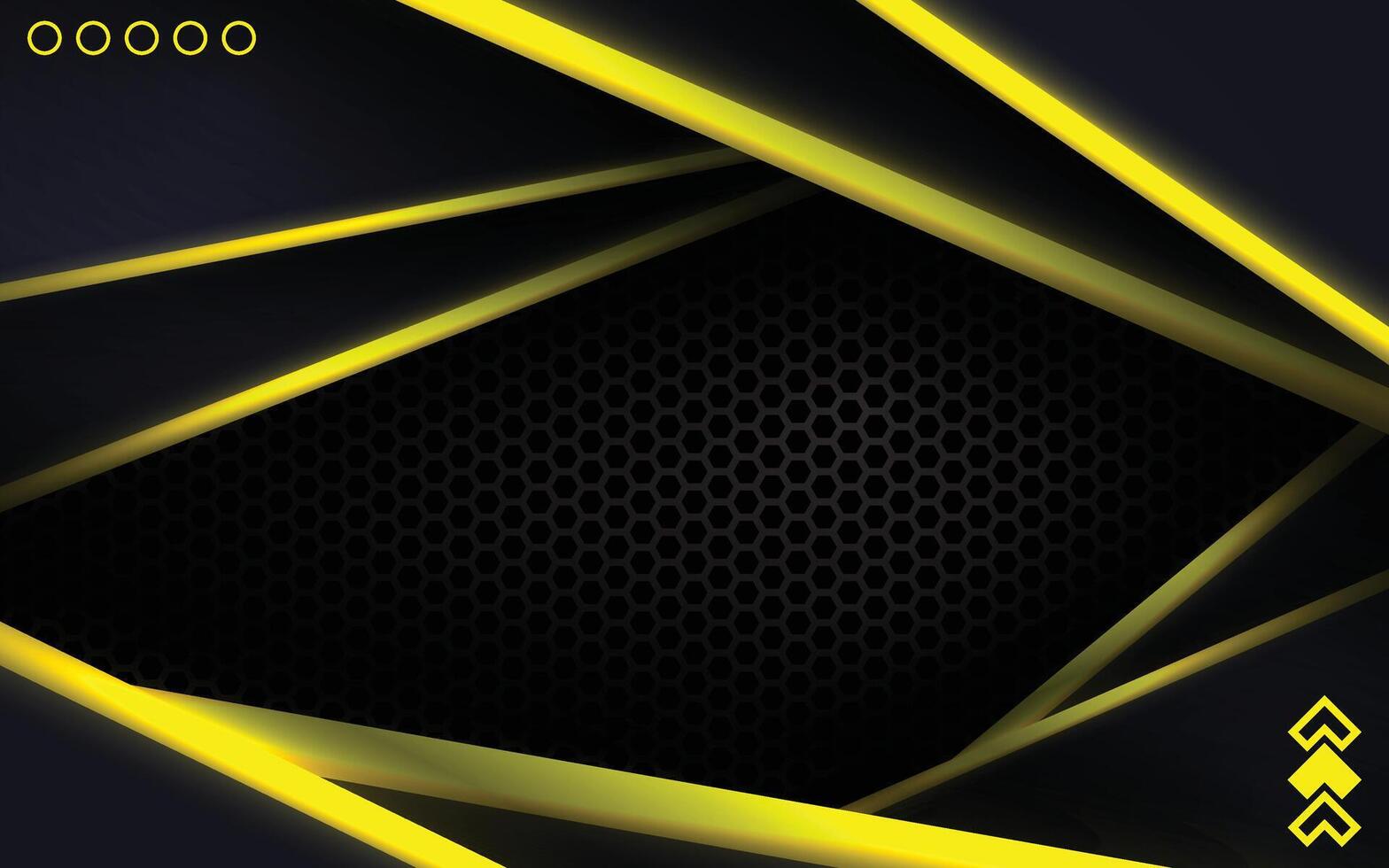 Dark background with gold lines vector