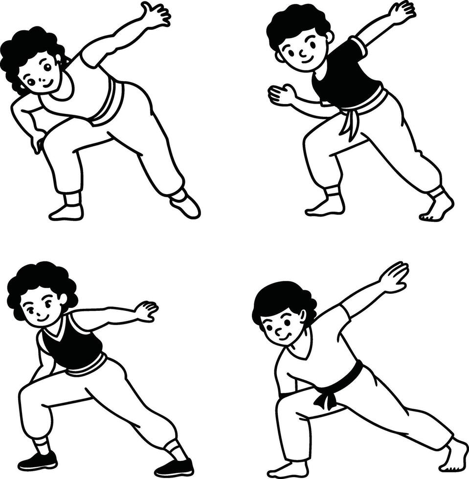 Dance Coloring Pages showcasing kids and babies in an entertaining group illustration vector