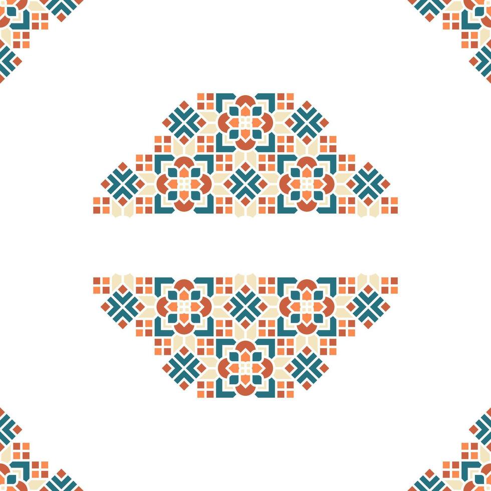 Islamic Geometric Ornament Frame for Wedding vector