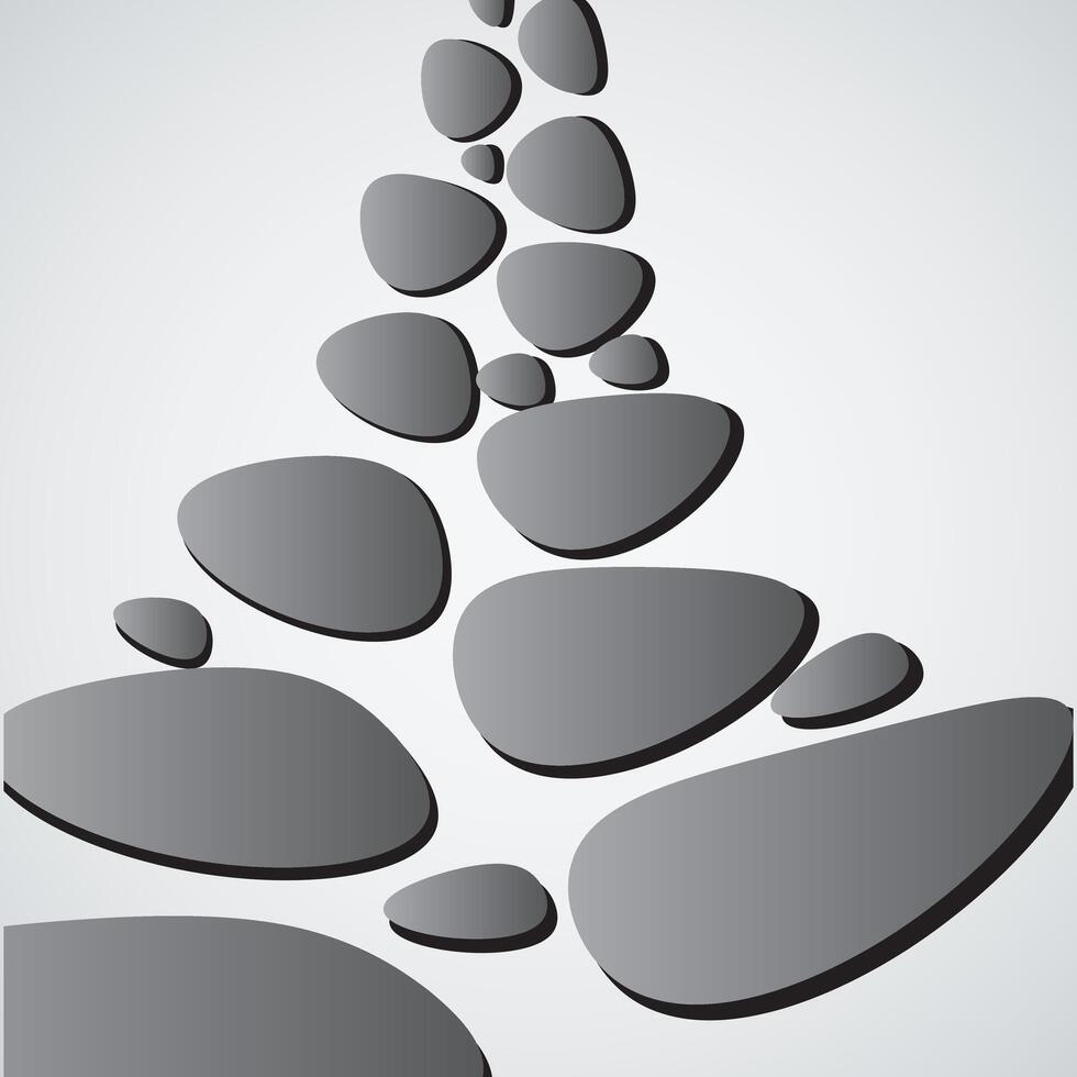 Pebble rock pathway Illustration vector