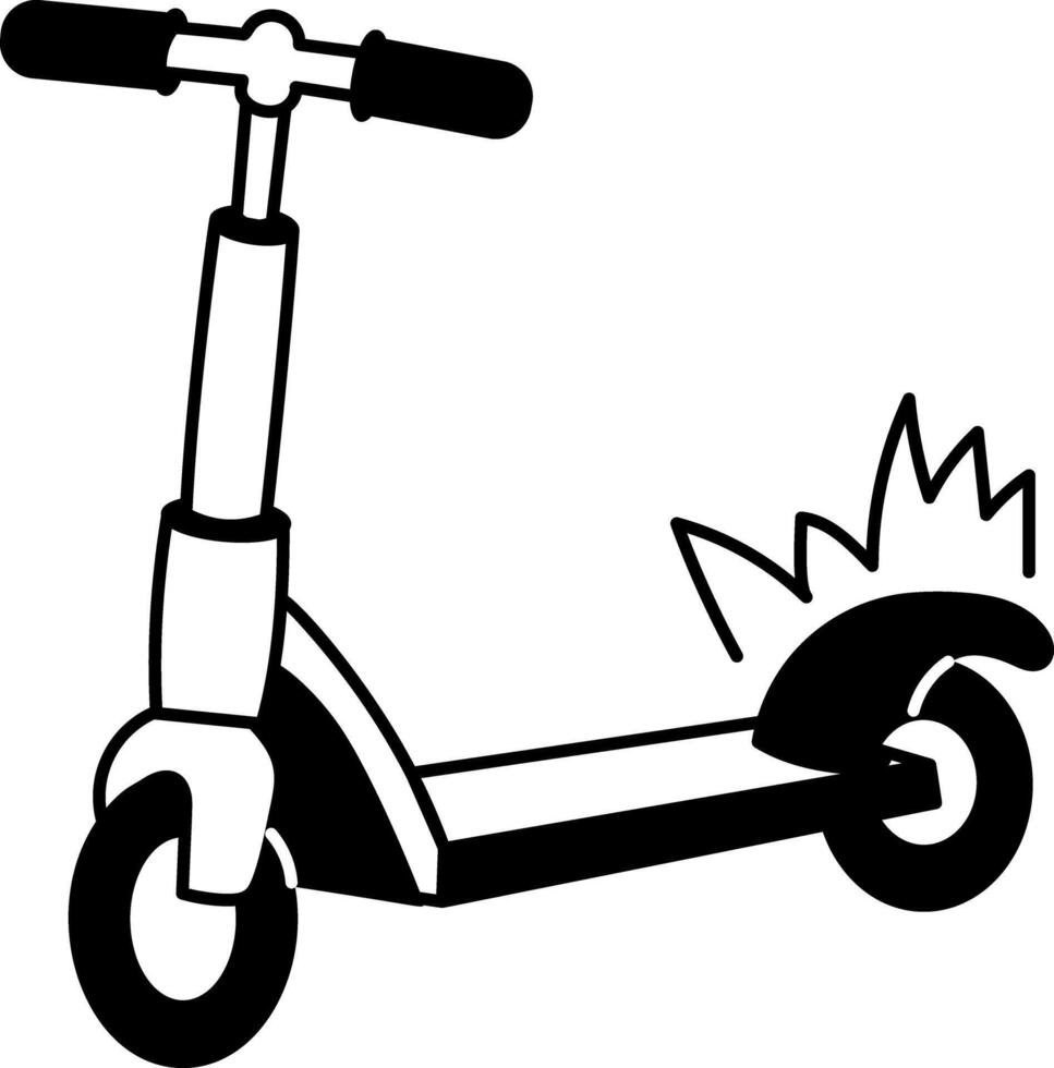 A hand drawn illustration depicting a electric ride vector
