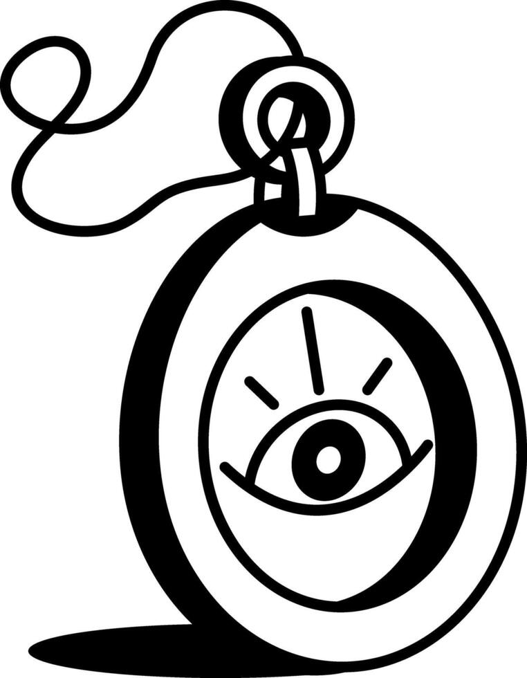 A hand drawn icon depicting an evil eye amulet vector