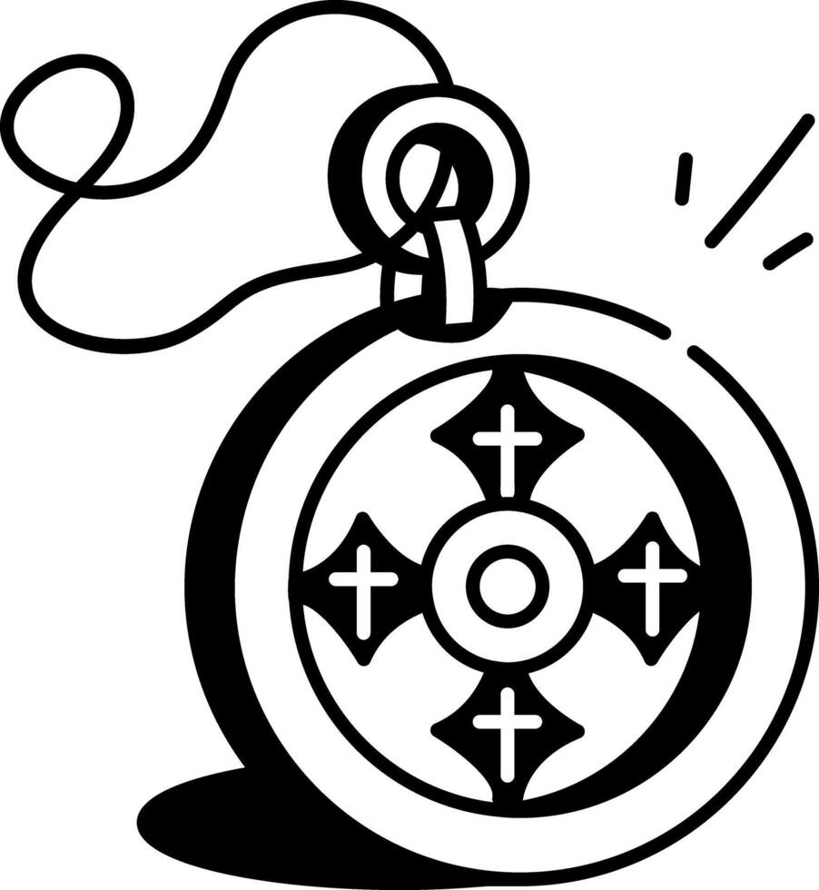 A hand drawn icon depicting a talisman charm vector