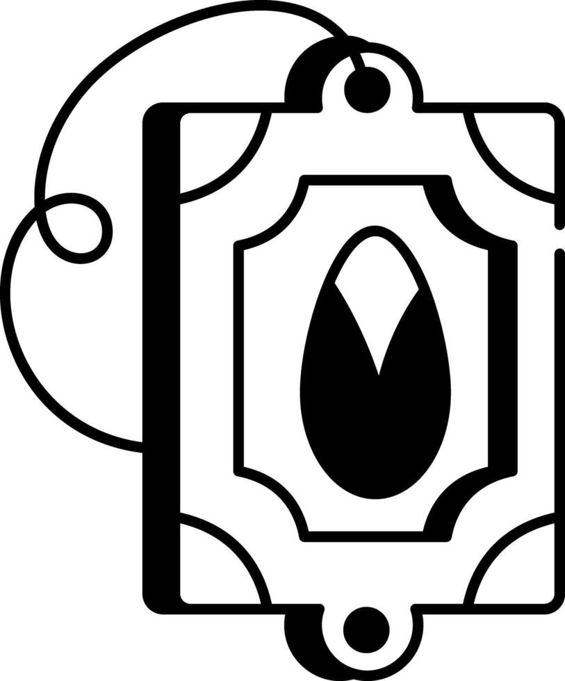A doodle style icon depicting a magic locket vector