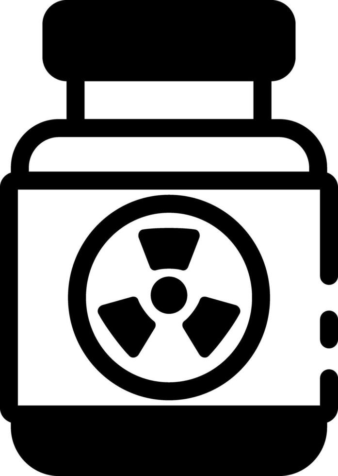 Hazardous substance bottle icon in linear style vector