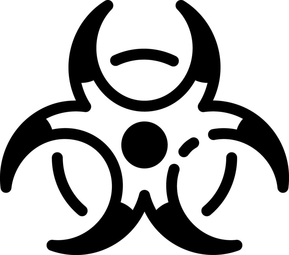 A line style icon of lab biohazard sign vector
