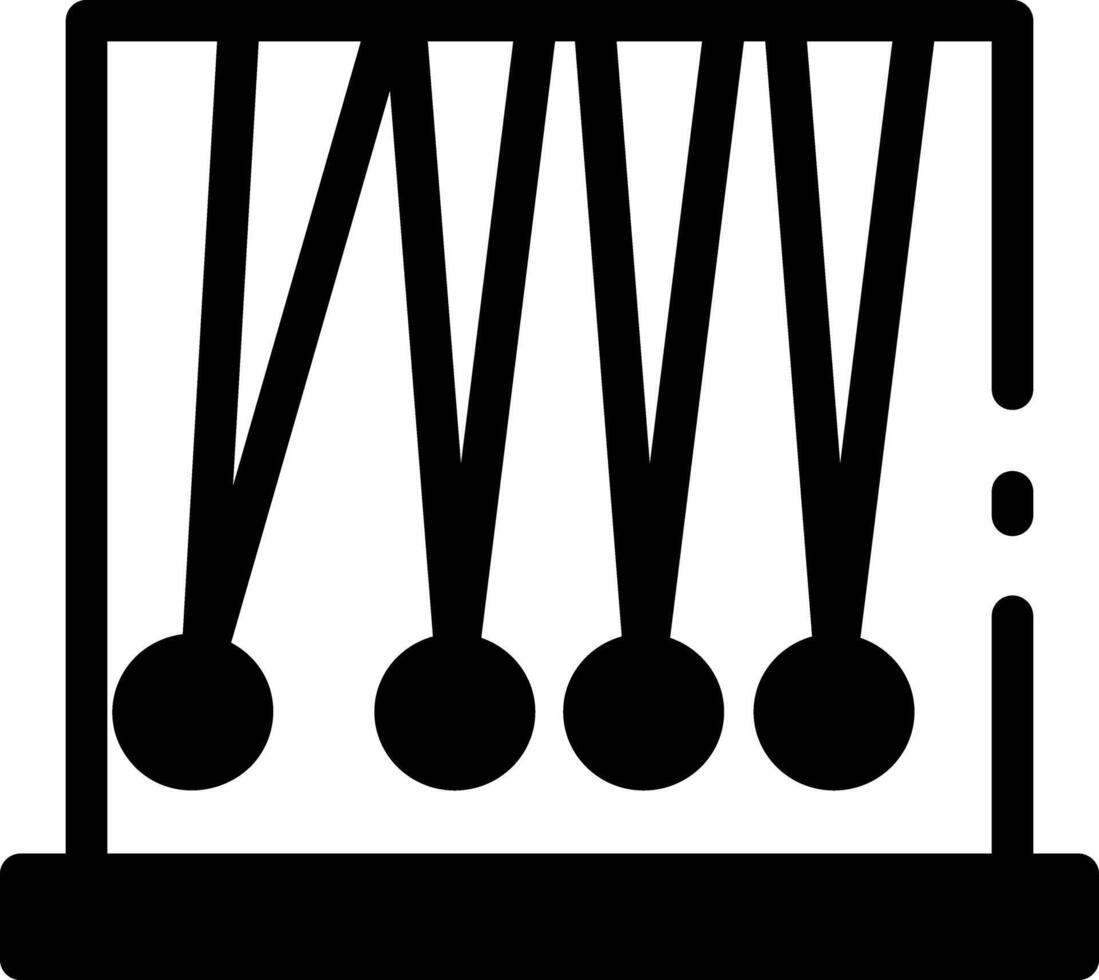Line style icon of doing physics experiment with newton cradle vector