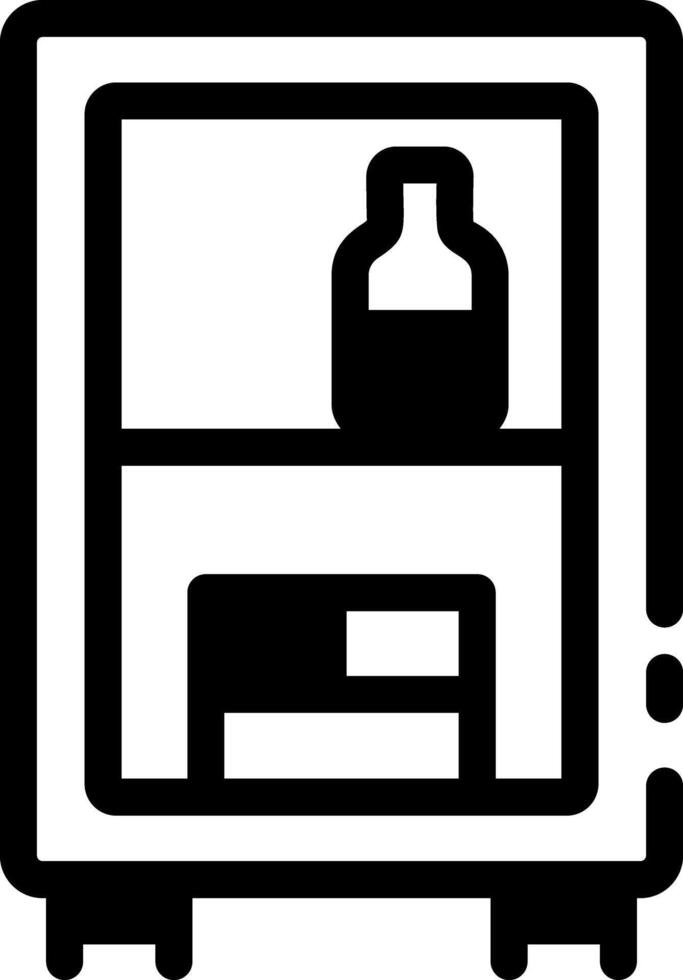 A line style icon depicting a lab freezer vector
