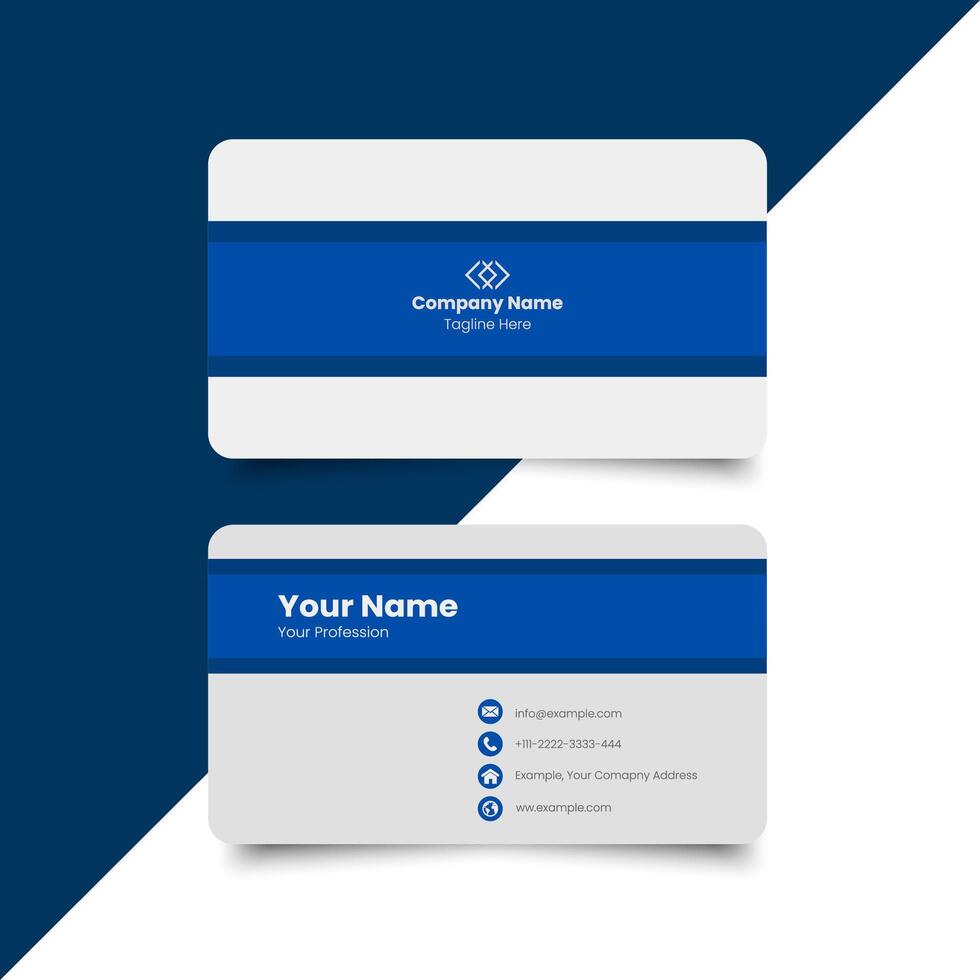 Simple minimal corporate business card layout. creative modern name card and business card. Clean Design. corporate design template, Clean professional business template, visiting card. elegant style vector