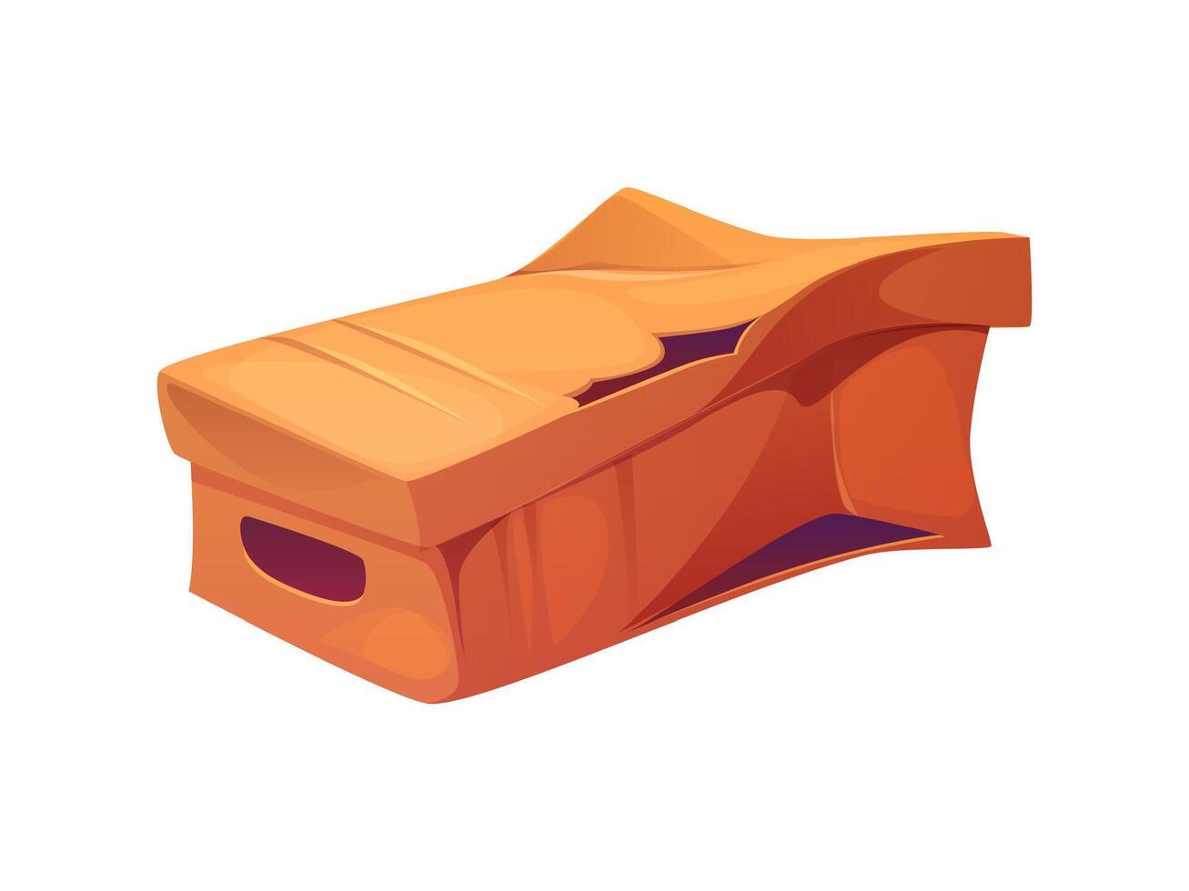 Damaged cardboard box or crumpled delivery package vector