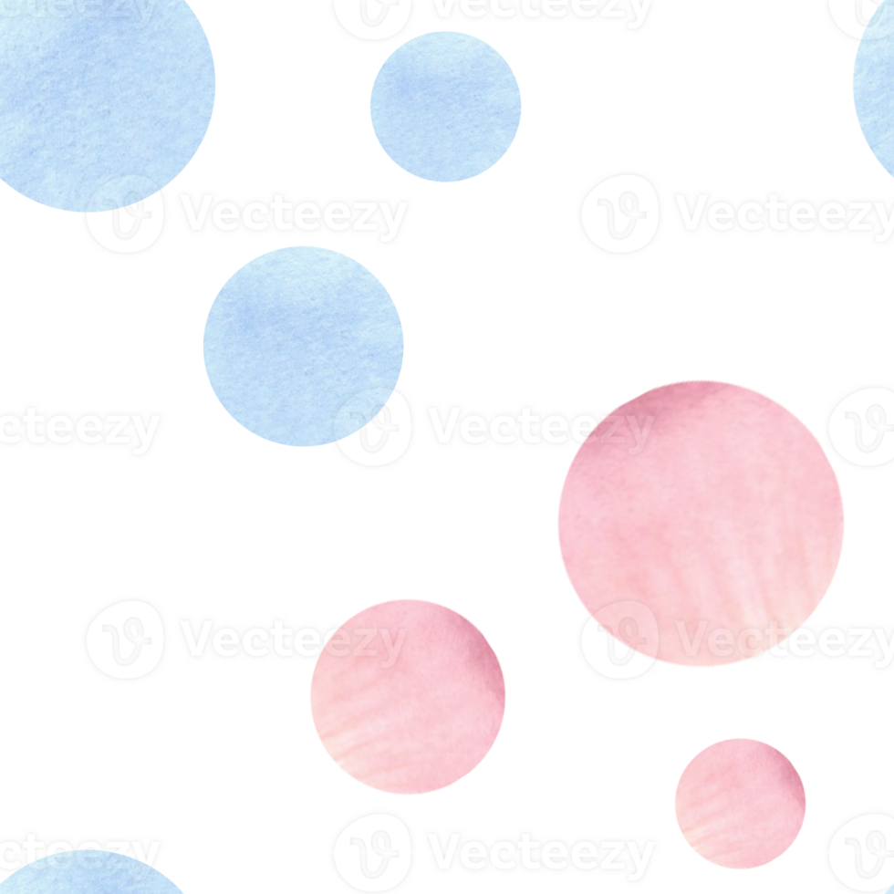 Polka dot seamless pattern. Simple babies companion fabric. Hand drawn watercolor illustration. Ornament of round stains. Background from aquarelle paint circles. Template for cover, textile, clothes. png
