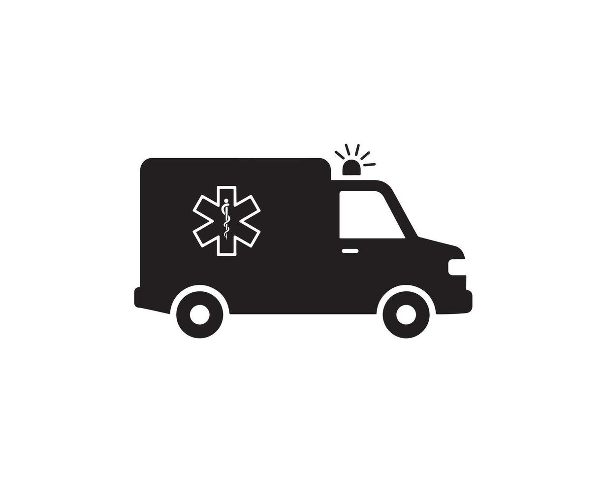 Ambulance line icon design vector