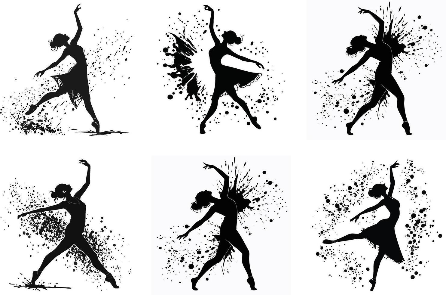 High Resolution Artistic Ink Splatter Abstract Paint Textures Bundle vector