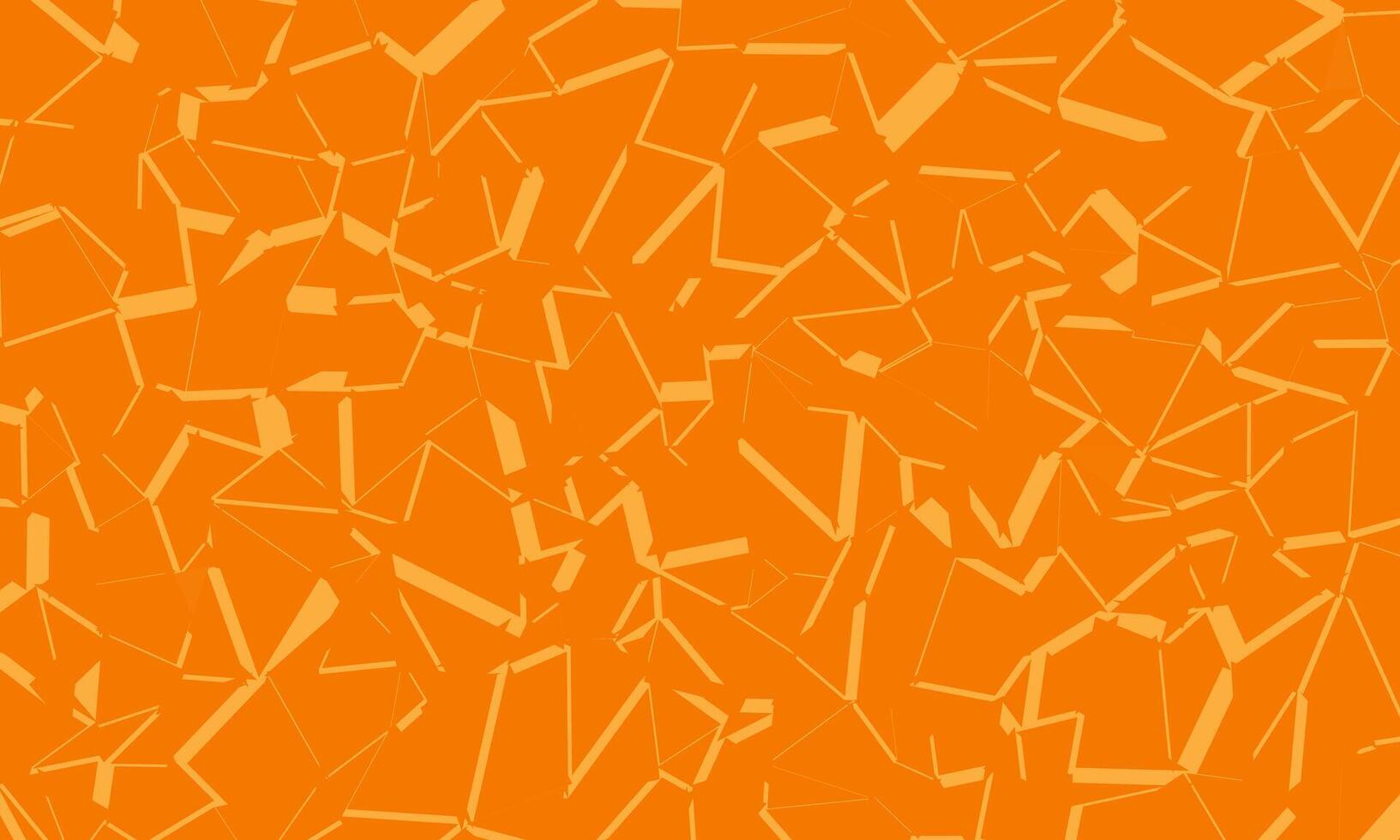 Decorative colored chaotic line pattern. Orange abstract background with polygons. vector
